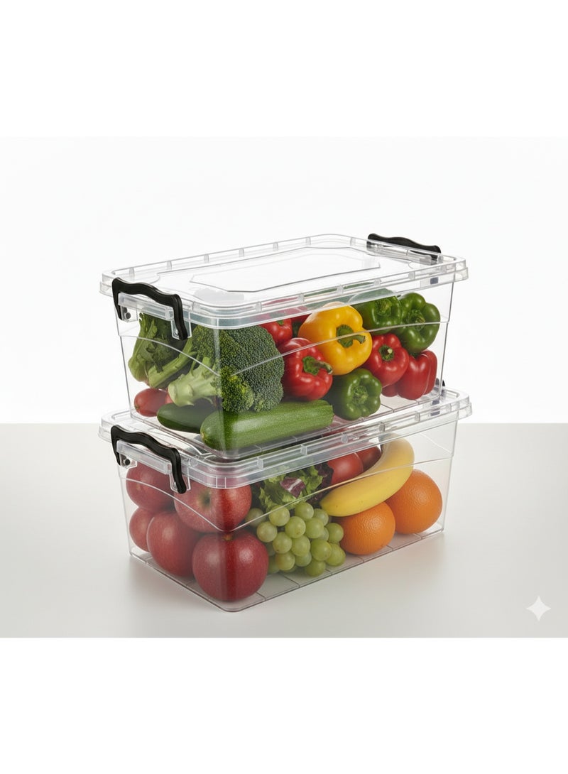 favilla Airtight food storage container set, 10piece - transparent - 1.2 liters - Image 2